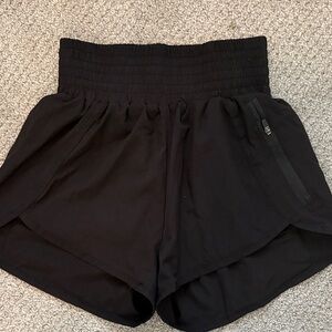 High Waist Black Women's running Shorts